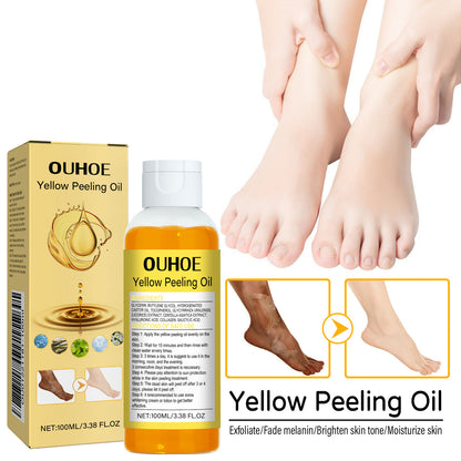 OUHOE Yellow Exfoliating Oil Hydrating Moisturizing Skincare Body Skin Cleansing Brightening Skin Tone