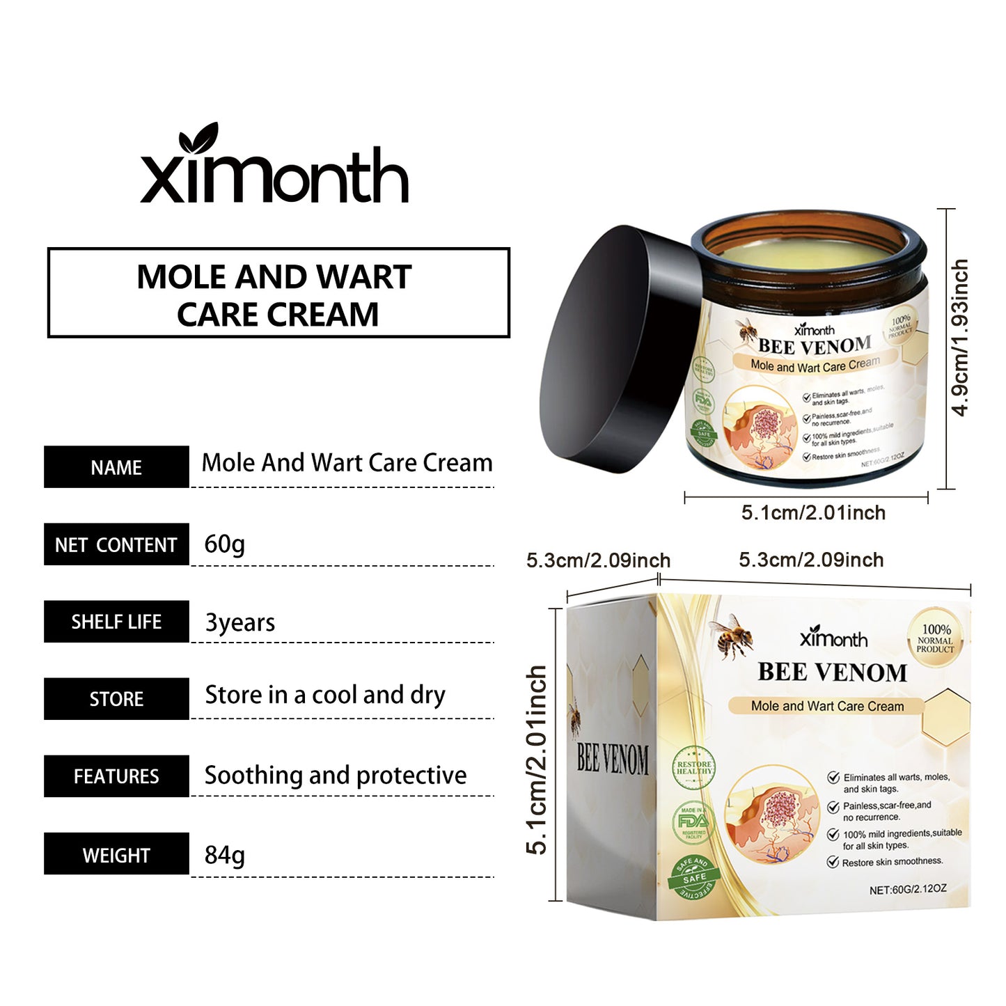 Ximonth Kyou Mole Cream Gentle Cleansing Skin Smooth Skin Moisturizing Repair Skin Care Cream