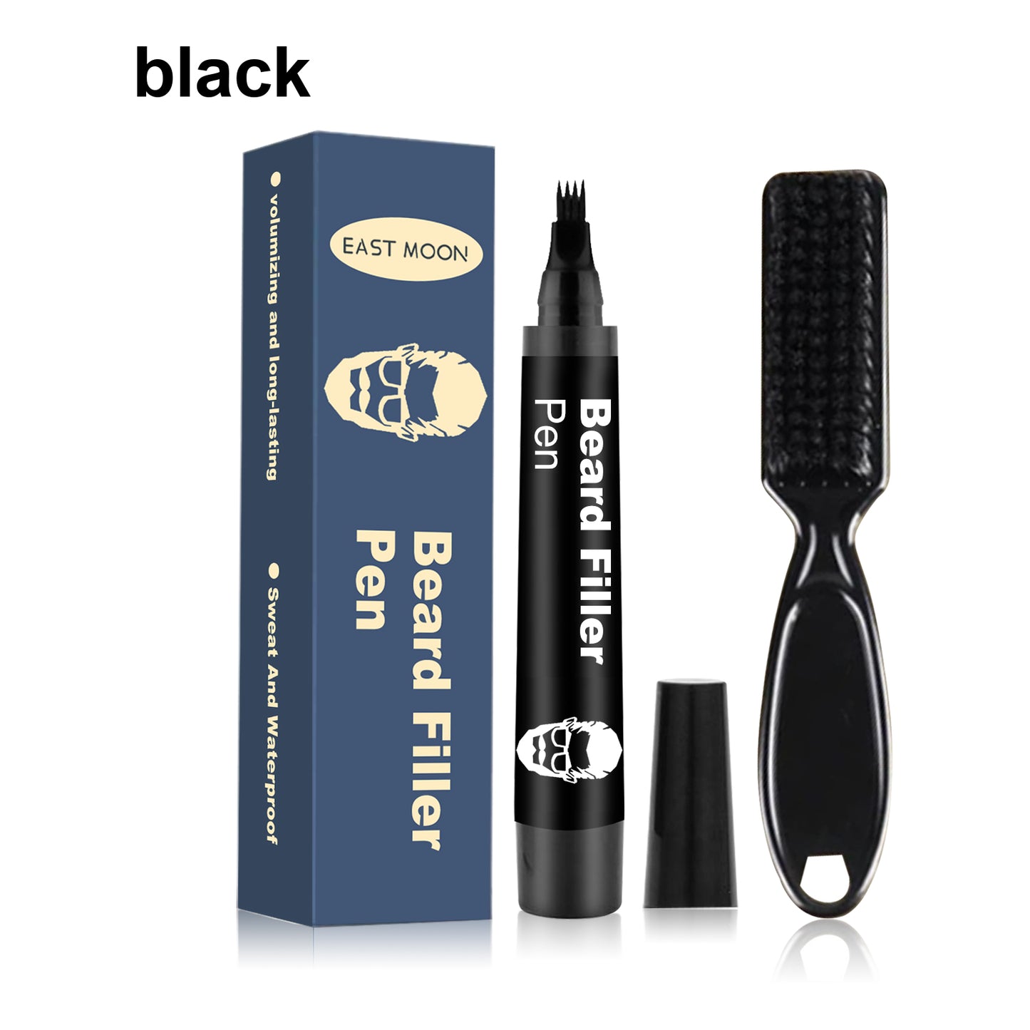 East Moon Beard Filling Pen Detachable Easy-to-Use Filling Pen for Easily Creating Thick Beard and Hairline