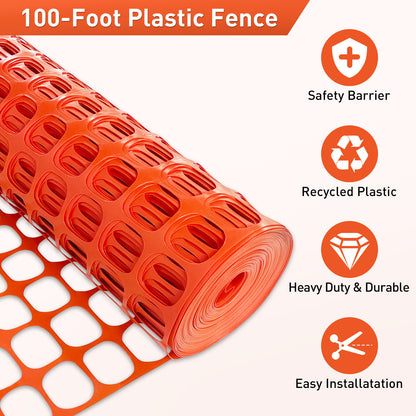 Orange Color Plastic Fence Easy Visible Construction Netting for Snow Fencing