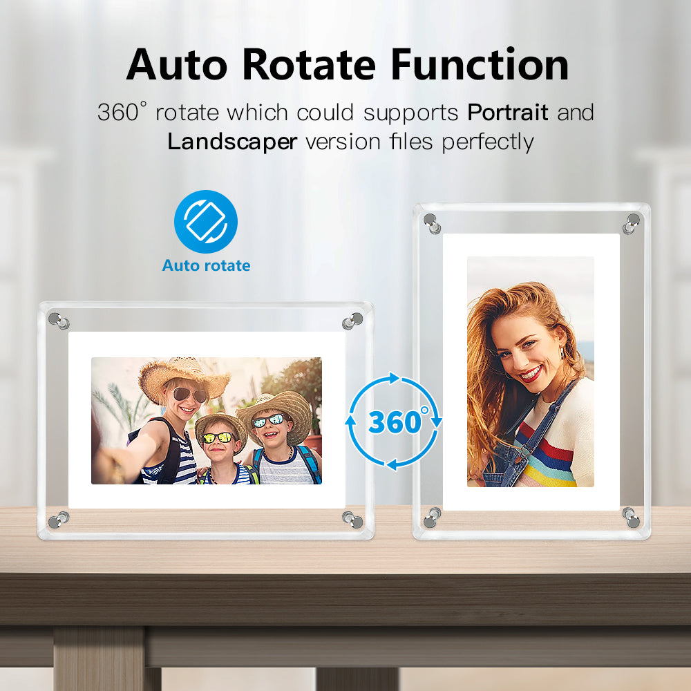 Wholesale OEM 5 Inch 4GB IPS Screen Video Acrylic Portaretratos Digitales Digital Photo Picture Wifi Frame Signage Racks