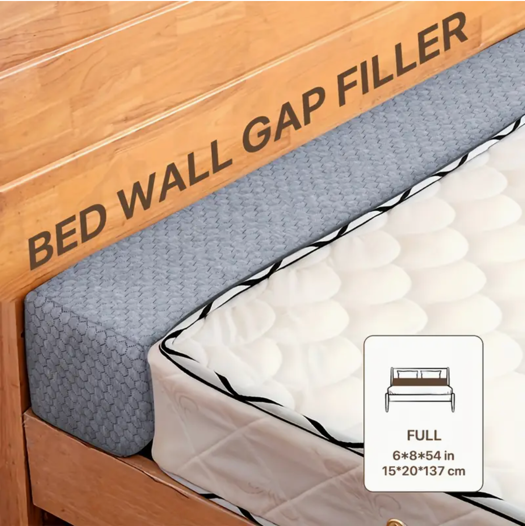 Multi Functional Memory Sponge Headboard Pad-Comfortable Portable Wedge-shaped Headboard Stopper, Machine Washable,Skin Friendly