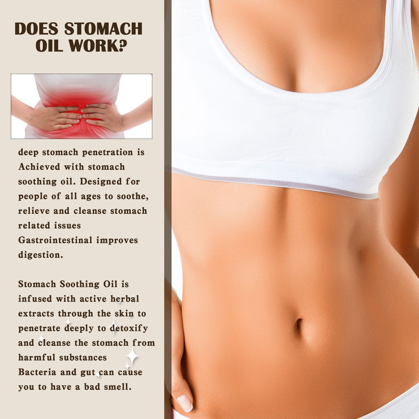 South Moon Stomach Soothing Oil Qing Su Bian Relieves Gastrointestinal Discomfort Massage Care Firming Slimming Oil