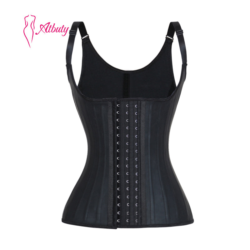 New Short Torso Waist Trainer 7 Inch Latex Body Shape Wear Tummy Control Women Underbust Corset Shaper