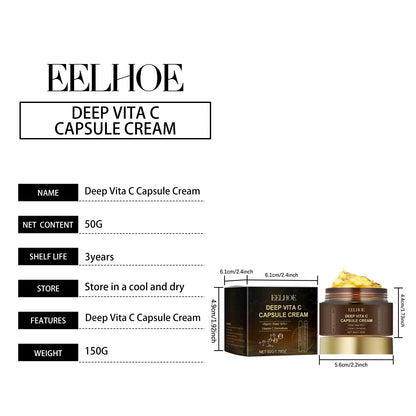 EELHOE Vitamin C Capsule Moisturizing Cream Moisturizing and Radiant Facial Skin Hydrating Nourishing Cream