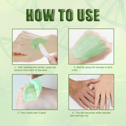 Jaysuing Green Tea Anti-Wrinkle Hand Mask Moisturizing Exfoliating Callus Repair Firming Tear-off Hand Mask