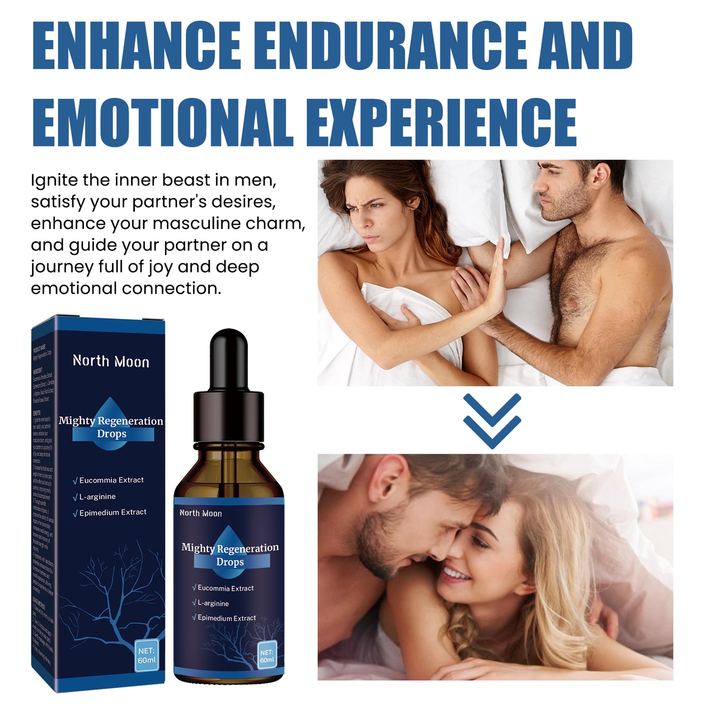 North Moon Men's Care Essence Body Care Massage Essential Oil Vitality Endurance