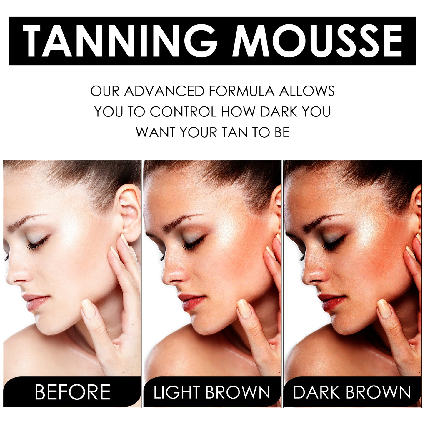 Jaysuing Darkening Mousse Summer Self-Tanning Aid Wheat Color Bronze Skin Moisturizing Tanning Mousse