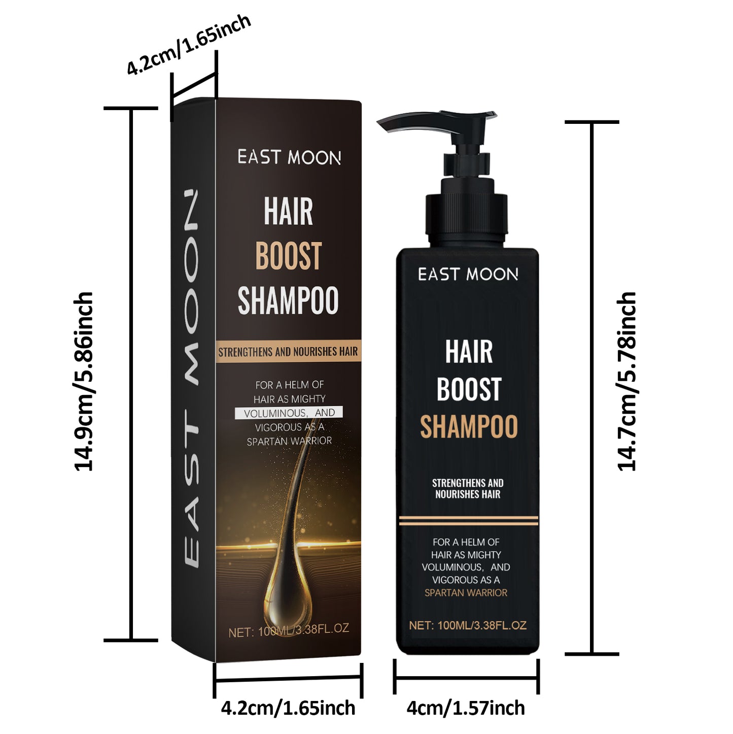 East Moon Dense Hair Shampoo Moisturizing and Repairing Scalp, Strong and Firm Hair, Anti-Hair Loss and Dense Hair Conditioning Shampoo