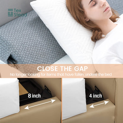 US Local Modern Style Ergonomic Adjustable Bed Wedge Pillow - Split Gap Filler for Connectors - Improves Sleep Comfort