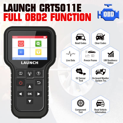 LAUNCH X431 CRT5011E TPMS Tire Pressure Diagnostic Tool 315MHz 433MHz Sensor Activation Programmer Learning Reading OBD2 Scanner