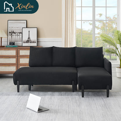 USA Warehouse Free Shipping Velvet Sofa Bed 79.50 Inches Long for Living Room & Bedroom Includes Three Matching Pillows