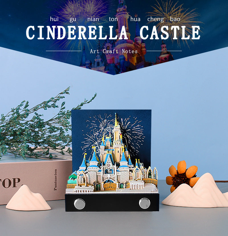 2pcs a Set Fairy Castle Omoshiroi Block Memo Pad Notepad Office Supplies School Stationery Customized Notepad Tear Off Pads Gift