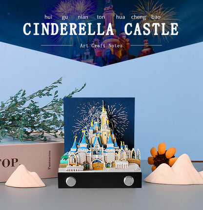 2pcs a Set Fairy Castle Omoshiroi Block Memo Pad Notepad Office Supplies School Stationery Customized Notepad Tear Off Pads Gift