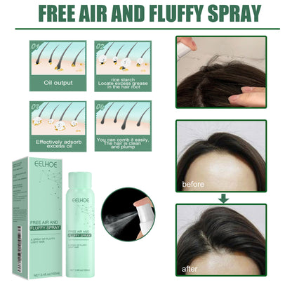 EELHOE Wash-Free Dry Hair Spray Airy Fluffy Oil-Control Dry Shampoo