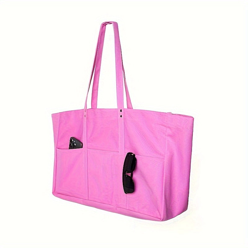 LILALILA Hot Sale Large Canvas Tote Bag Heavy Duty Everyday Utility Tote with 2 Front Pockets