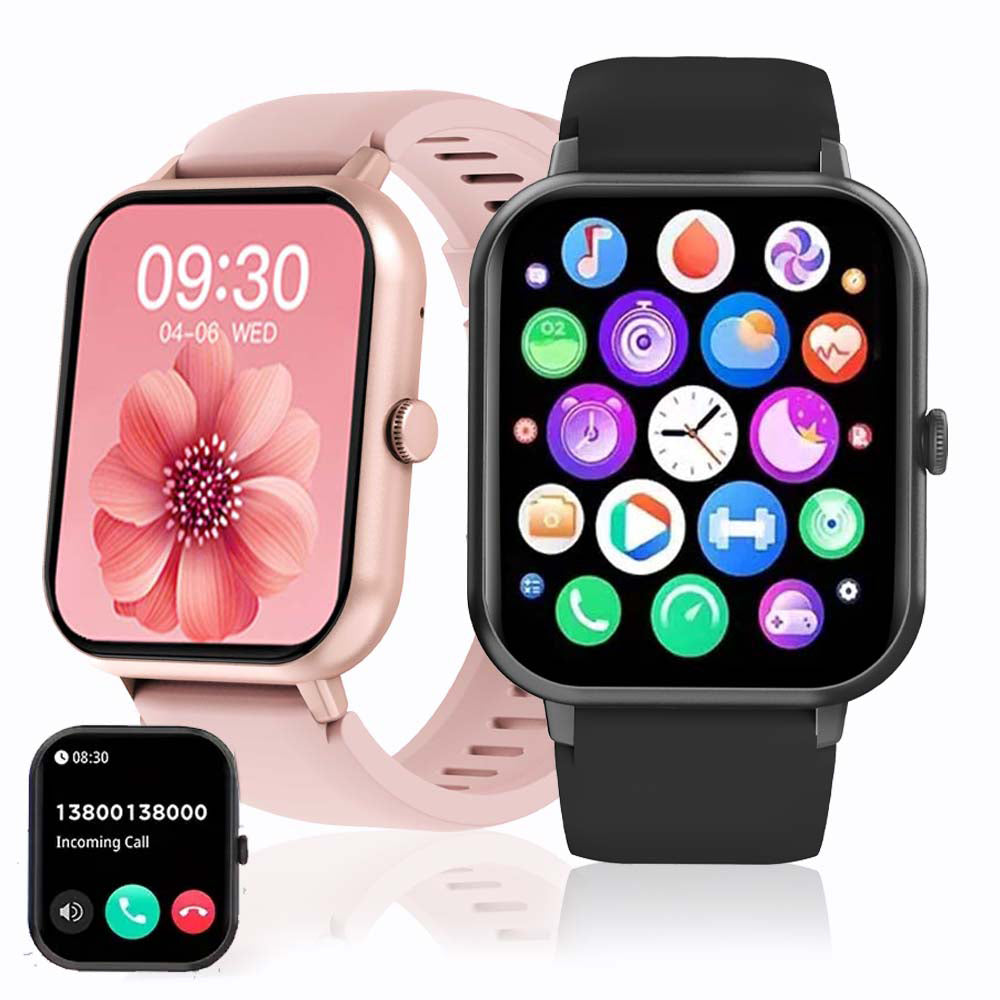 SENBONO ZL54CJ Square Smartwatch Women BT Call Heart Rate Sport Mode Fitness Tracker Waterproof Smart Watch Men for IOS Android