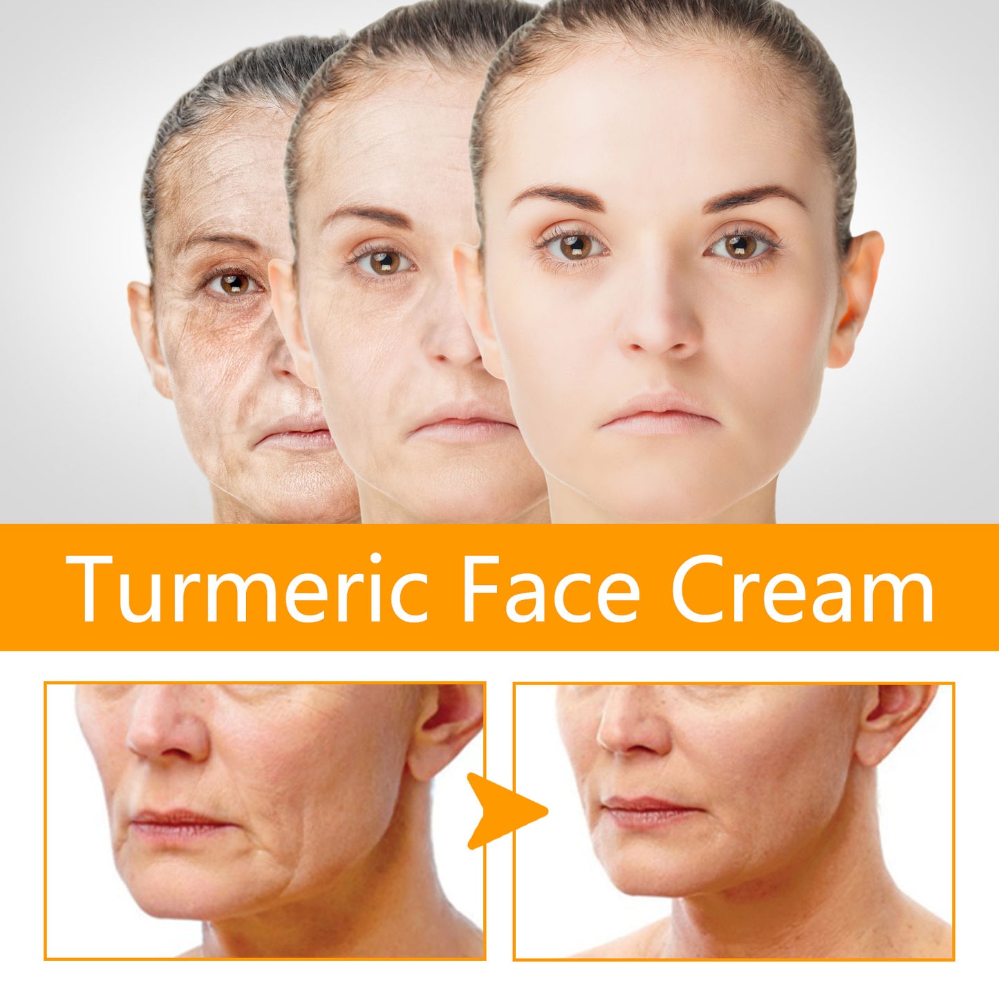 Jaysuing Turmeric Firming Skin Beauty Cream Fade Wrinkles Firming Face Brighten Skin Tone Anti Aging Face Cream