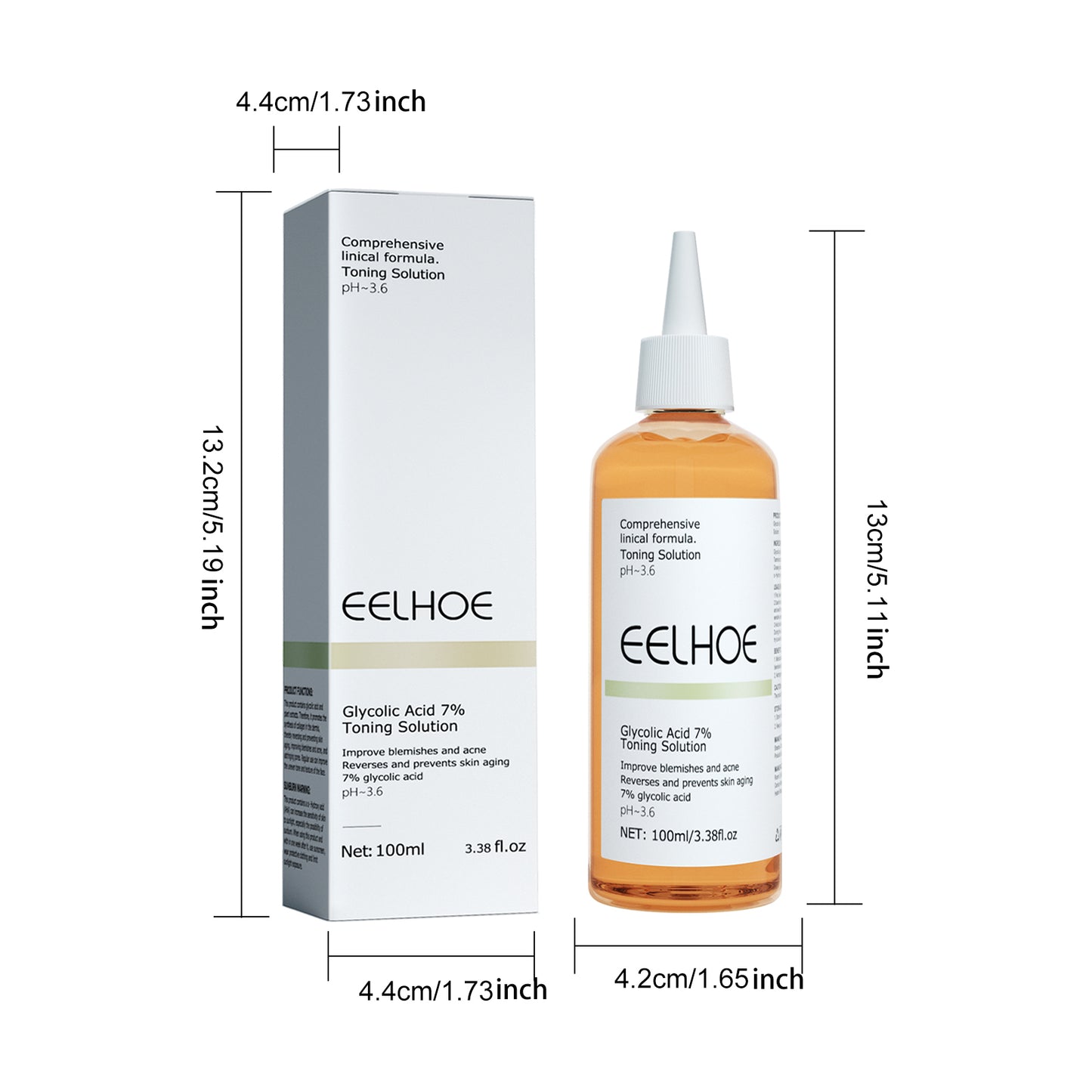 EELHOE Glycolic acid7%Lotion Acne Treatment Lightening Acne Marks Moisturizing Skin Toner