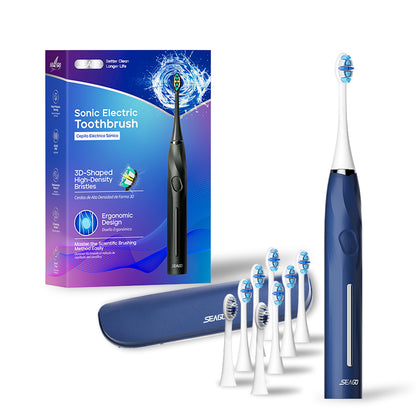 SEAGO SG2752 Rechargeable  Sonic Electric Toothbrush for Adult Seamless Button Dental Care 5 Modes Pressure Sensor Deep Clean