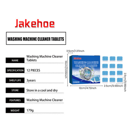 Jakehoe Washing Machine Cleaning Effervescent Tablets Washing Machine Tub Stain Cleaner Effervescent Tablets Fully Automatic Cleaning