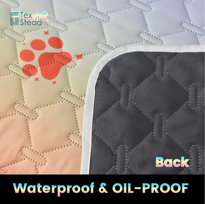 100% Waterproof Rainbow Reversible Dog Bed Cover Reusable Embroidery Blanket Animal Pet/Dog/Cat Washable Changing Mat Camping