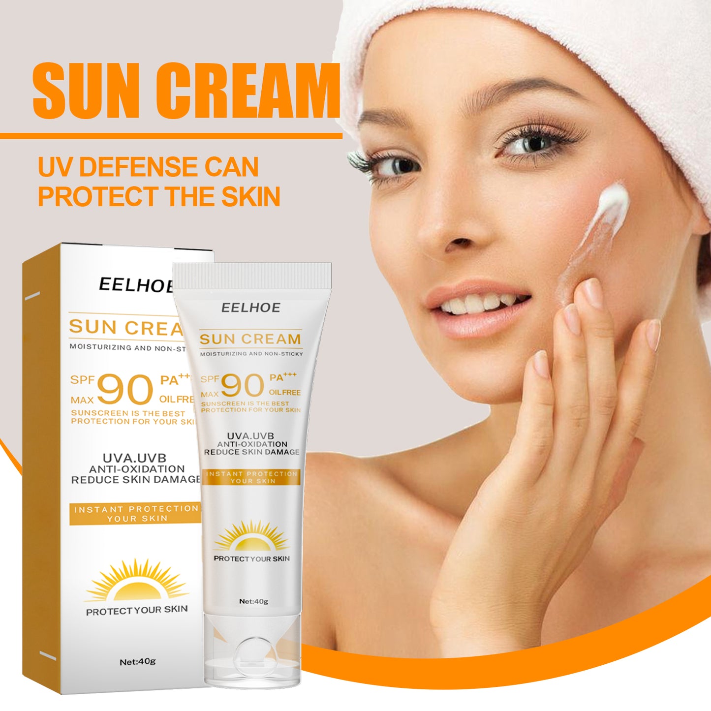 EELHOE Isolation Protective Cream Moisturizing Face Body Skin Protection Non-Fake White Summer Refreshing Non-Greasy