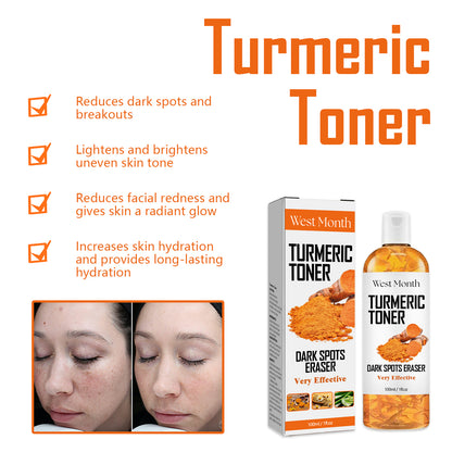 West&Month Blackhead Removal Turmeric Toner Deep Hydrating Firming Moisturizing Facial Skin Toner