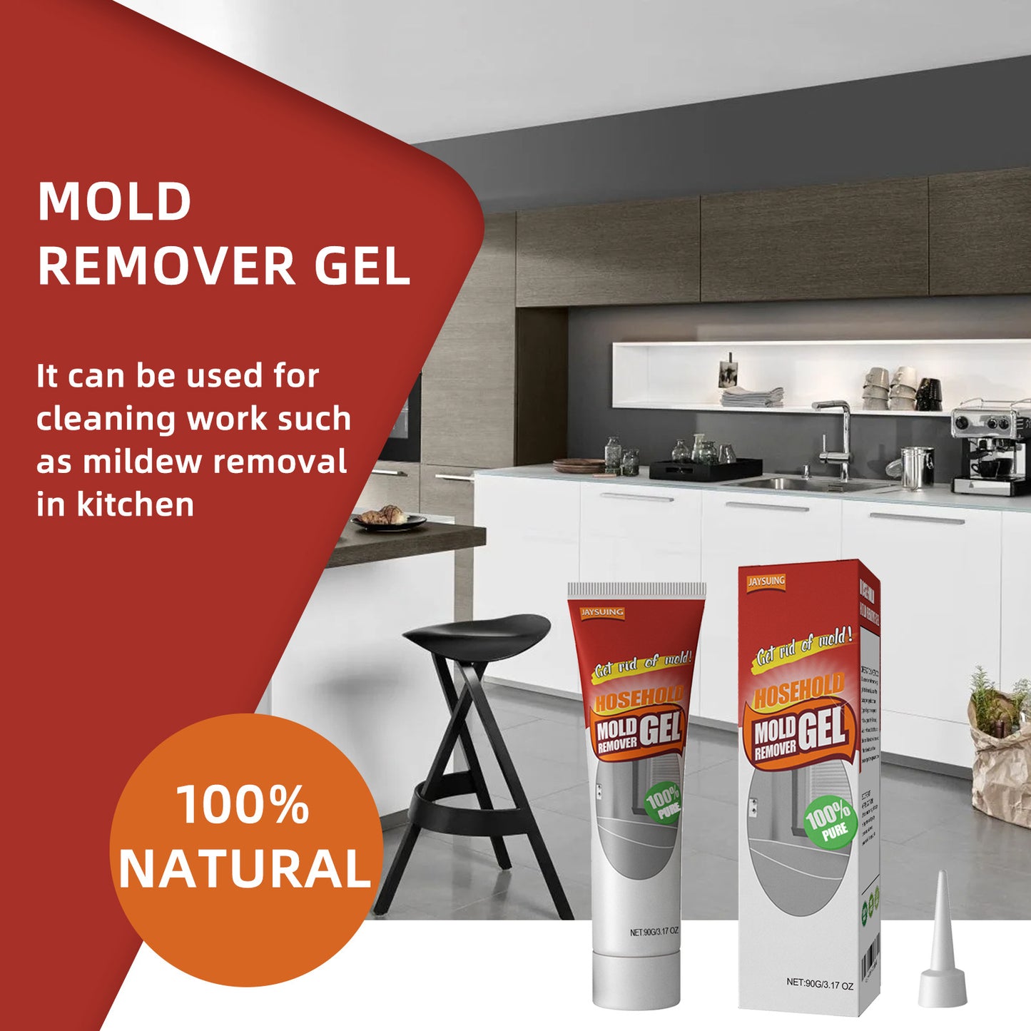 Jaysuing Wall Mold Removal Gel Wall Wall Bathroom Kitchen White Decontamination Mildew Removing Gel