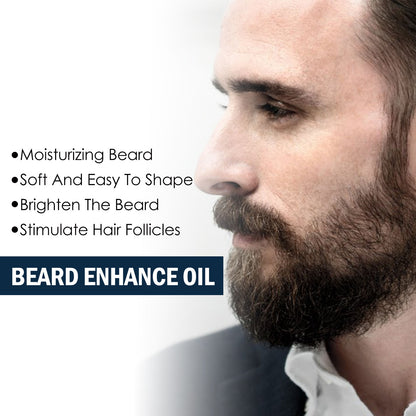 EELHOE Beard Treatment Oil Strong and Tough Fibrous Roots Moisturizing Soft and Shiny Men's Beard Nourishing Thick Hair Serum Oil