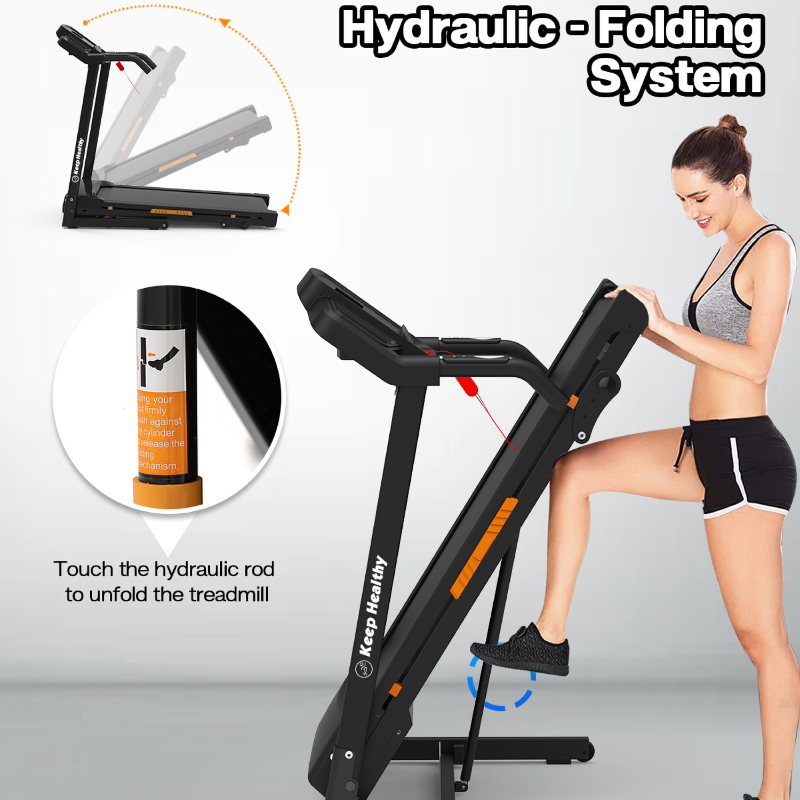 TOPKO in STOCK US WAREHOUSE Jogging Running Exercise Machine with Bluetooth & Pulse Monitor Folding Treadmill