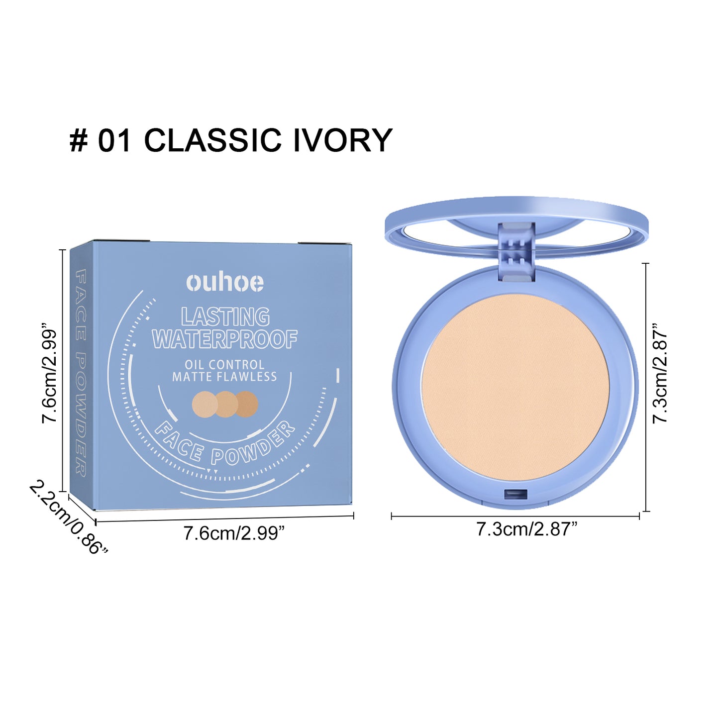 OUHOE Finishing powder Flawless Long-lasting Non-cakey Makeup Setting Powder Natural Lightweight Breathable Setting Powder