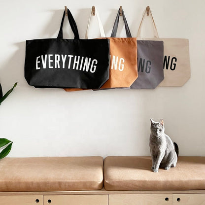 In Stock Large Capacity Personalized Factory Wholesale Cheaper Organic Canvas Cotton Tote Shopping Bag