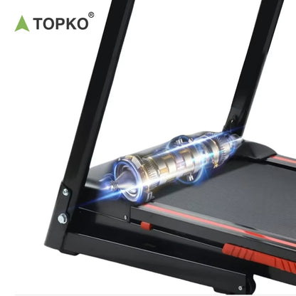 TOPKO in STOCK US WAREHOUSE Multi-functional LCD Display Folding Home Treadmill