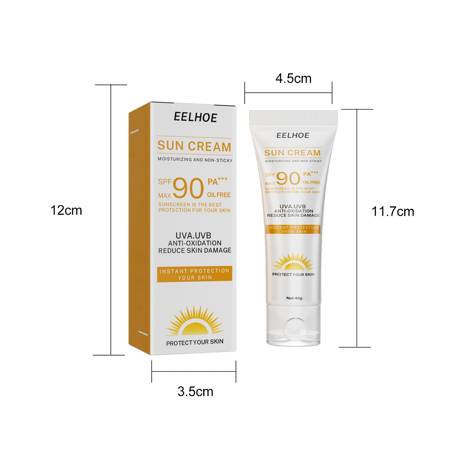 EELHOE Isolation Protective Cream Moisturizing Face Body Skin Protection Non-Fake White Summer Refreshing Non-Greasy