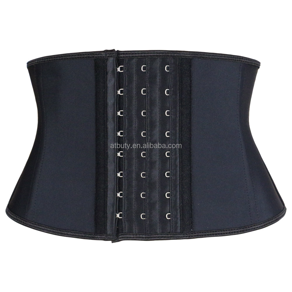 New Short Torso Waist Trainer 7 Inch Latex Body Shape Wear Tummy Control Women Underbust Corset Shaper