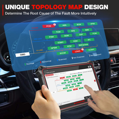 Kingbolen 2025 K10 PRO Full System Bi-Directional Automotive ECU Coding OBD2 EOBD Diagnostic Tool With 34 Resets Car Machine