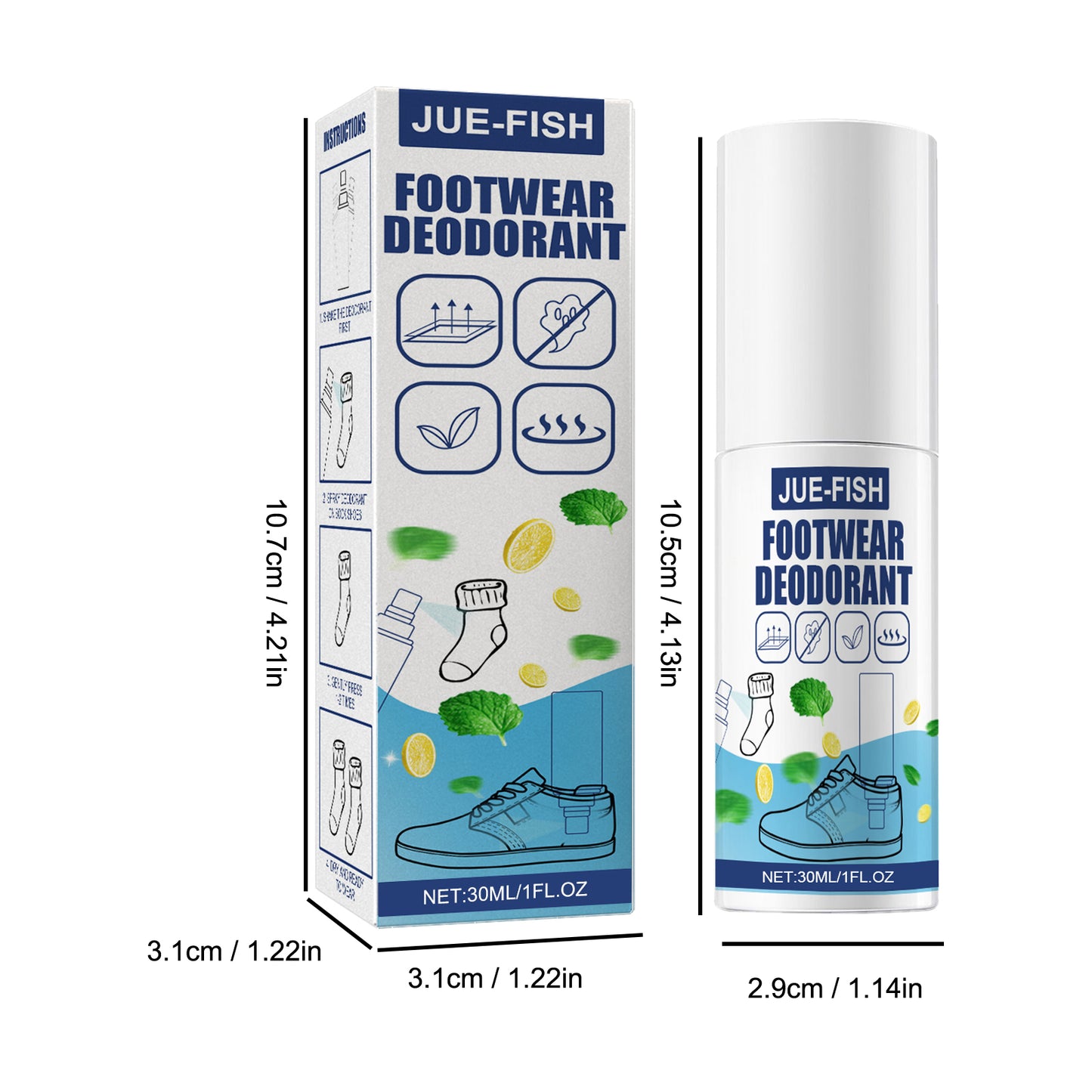 Jue-Fish Shoe and Sock Deodorant Shoe and Sock Cabinet Deodorizing Air Freshener