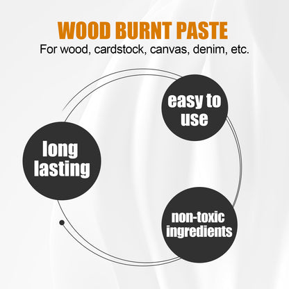 Jue-Fish Wood burning paste Camping Outdoor Wood Fabric Combustion-Supporting DIY Pyrography Wood Burning Paste