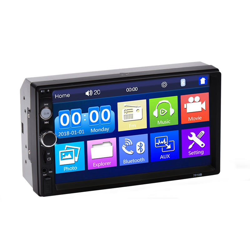 Autoestereo 2 Din Car Radio Para Carro 7'' Touch Screen BT FM USB AUX SD Car MP5 Player 7010B + Rear View Camera