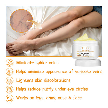 EELHOE Vitamin k Frost Skin Care Relieve Leg Soreness Swelling Earthworm Leg Vein Massage Neck Cream