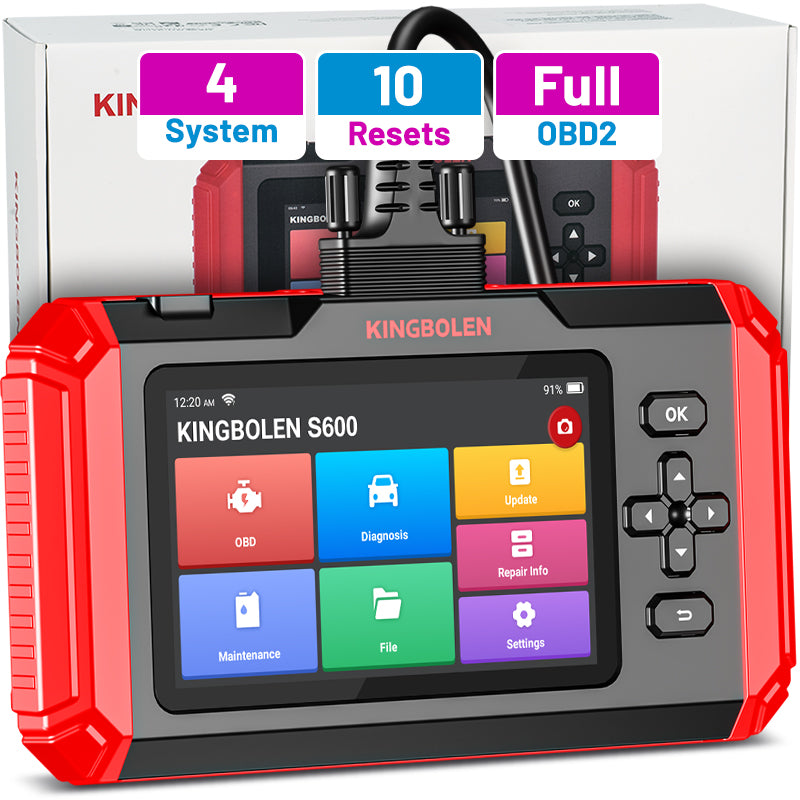 Kingbolen S600 Auto Scanner OBD2 Diagnostic Tool for All Cars With 8 Resets As CRP123X