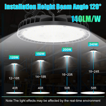 5 Years Warranty Industrial 150lm/w 100w 200w Watt Factory Direct Sale 100w Ufo Led High Bay Lighting