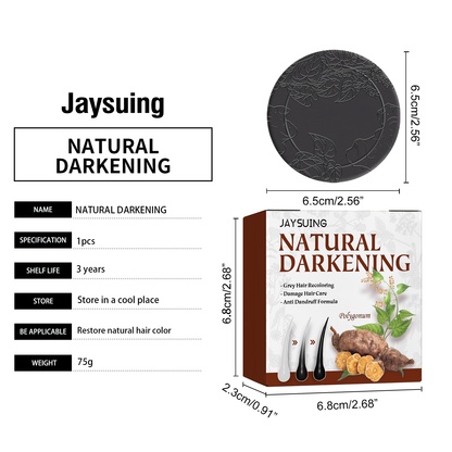 Jaysuing Polygonum Multiflorum Repair Shampoo Soap Natural Black Hair Moisturizing and Smoothing Hair Care Soap