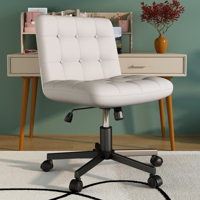 New Full-Back Tufted Gas Lift Office Chair with Rotating Feature for Home or Office for Living Room Dining and Bedroom Use