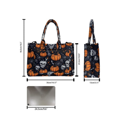 New Arrival Halloween Tote Reusable Canvas Bag for Trick or Treating Halloween Treats Bags