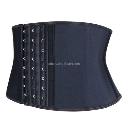 New Short Torso Waist Trainer 7 Inch Latex Body Shape Wear Tummy Control Women Underbust Corset Shaper