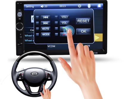 Universal 7 Inch 2 Din Car Touch Screen Multimedia Radio MP5 Player With 8LED Light Rear View Camera