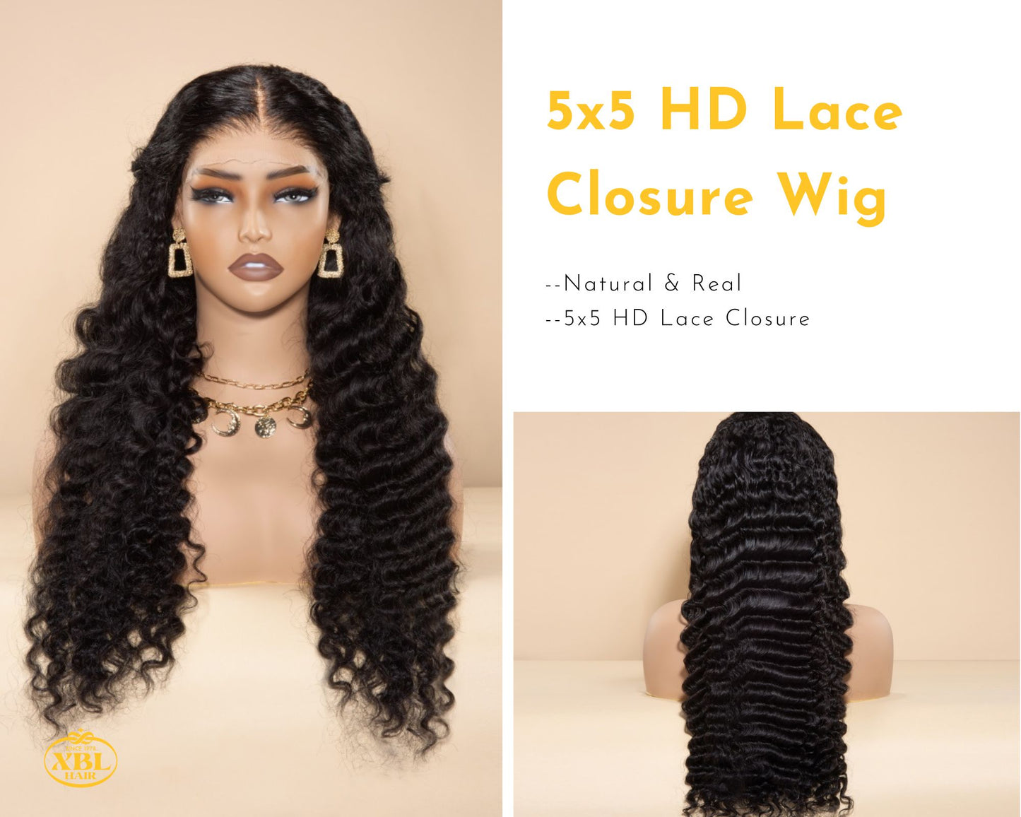 100% Natural Human Hair 5x5 HD Lace Closure Deep Pineapple Wave Wigs DIY Texture Cuticles Aligned Raw Hair Wig