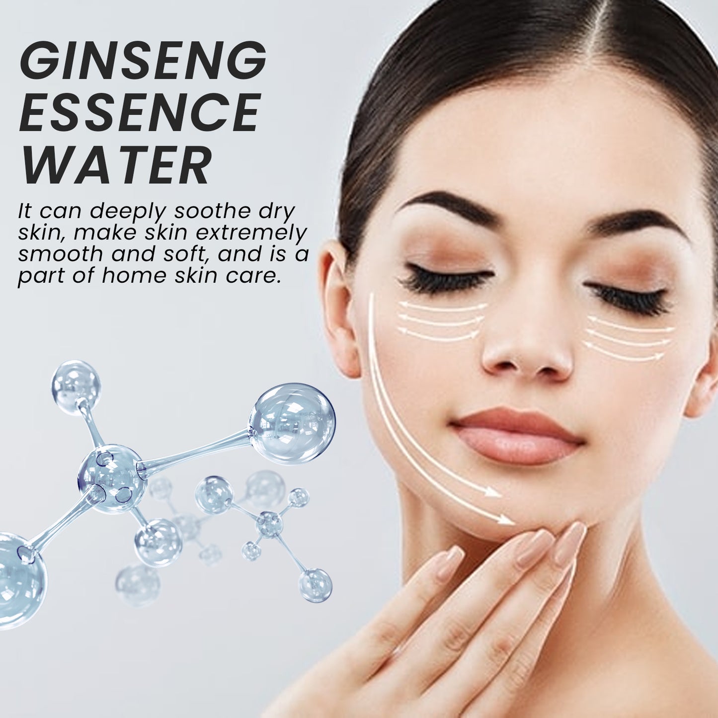 Jaysuing Ginseng Essence Water Brightening Skin Tone Moisturizing Repair Skin Dullness Fade Fine Lines Anti-Wrinkle Essence